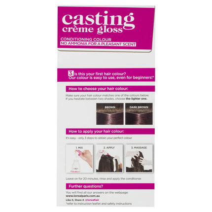 L'Oreal Paris Casting Crème Gloss Semi-Permanent Hair Colour  412 Iced Cocoa (Ammonia Free)