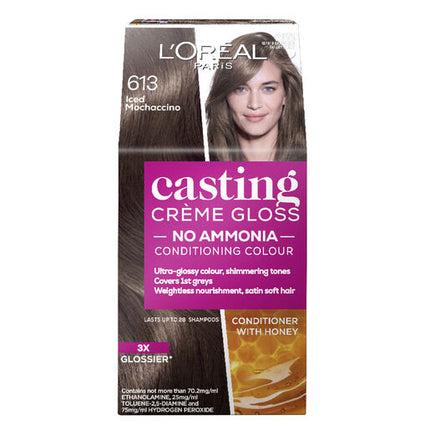 L'Oreal Casting Crème Gloss Semi-Permanent Hair Colour 613 Iced Mochaccino (Ammonia Free)