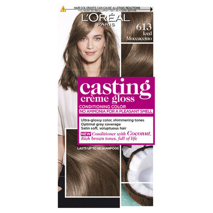 L'Oreal Casting Crème Gloss Semi-Permanent Hair Colour 613 Iced Mochaccino (Ammonia Free)