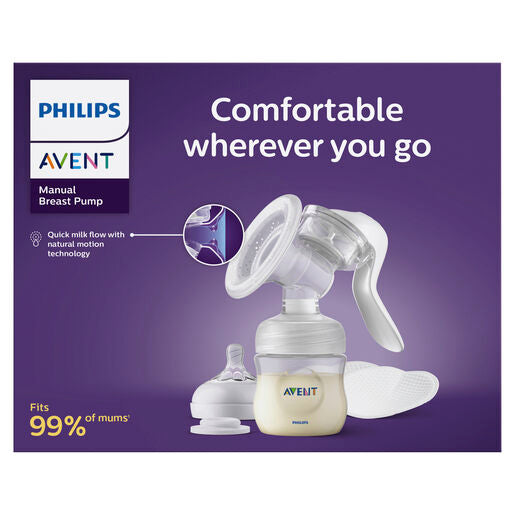 Avent Manual Breast Pump + Bottle