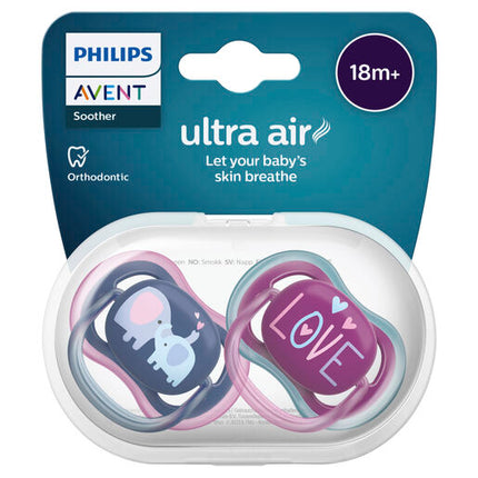 Avent Soother Ultra Air 18M+ Deco Mix 2Pk