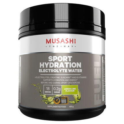 Musashi Sport Hydration Electrolyte Water Lemon Lime 450g