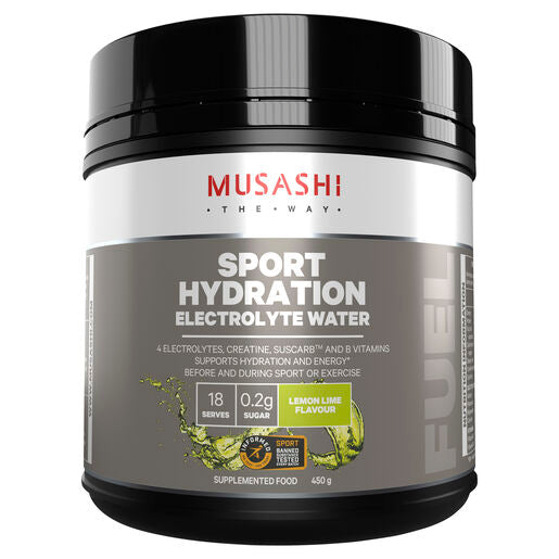 Musashi Sport Hydration Electrolyte Water Lemon Lime 450g