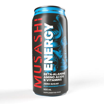 Musashi Energy Drink Blue Raspberry 500mL