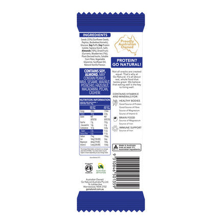 Go Natural Whole Seed Protein Bar - Blueberry Almond 40g