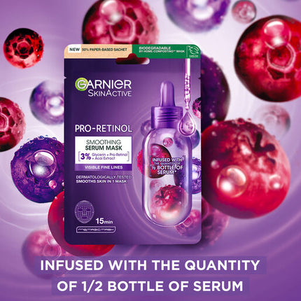 Garnier Pro-Retinol Smoothing  Serum Mask