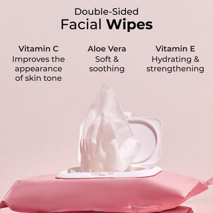 MCoBeauty Double Sided Facial Wipes 25 pk