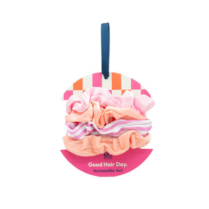 Designer Brands Good Hair Day Scrunchie Set - Melon Pink