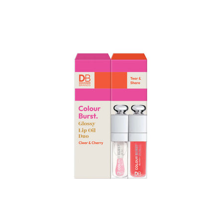 Designer Brands Colour Burst Glossy Lip Oil Tear & Share Duo