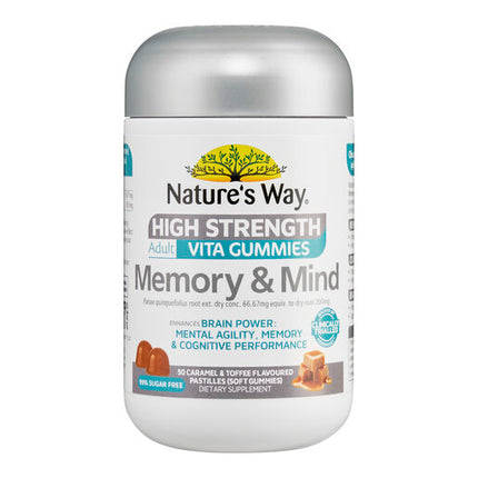 Nature's Way High Strength Adult Vita Gummies Memory & Mind 50s