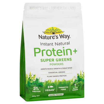 Nature's Way Instant Natural Protein + Super Greens Powder Vanilla 400g