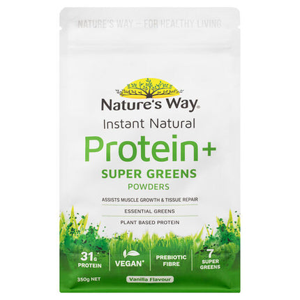 Nature's Way Instant Natural Protein + Super Greens Powder Vanilla 400g