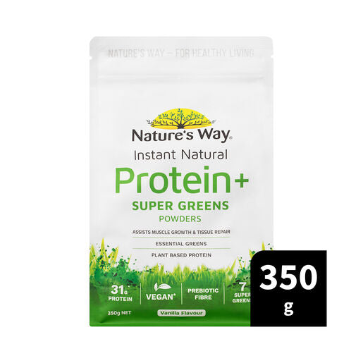 Nature's Way Instant Natural Protein + Super Greens Powder Vanilla 400g