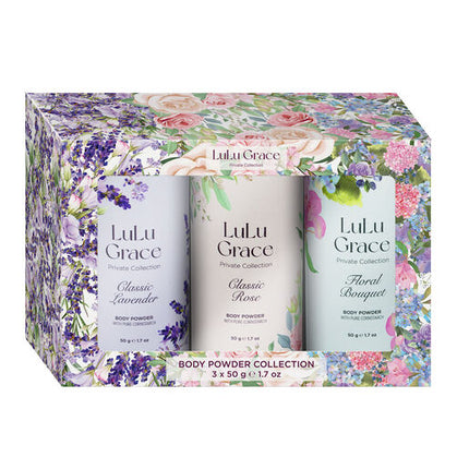 Lulu Grace Floral Collection Gift Set Mini Talc 3pc
