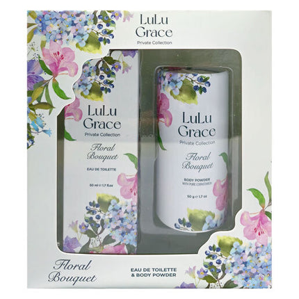 Lulu Grace Floral Bouquet Gift Set EDT 50ml Body Powder 50 G