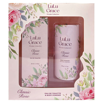 Lulu Grace Rose Gift Set EDT 50ml Body Powder 50 G