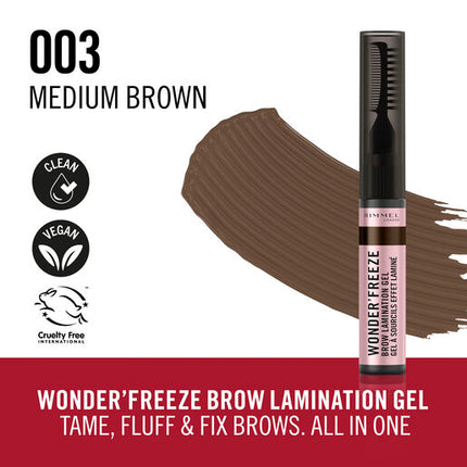 Rimmel Wonder'Freeze Brow Lamination Gel Medium Brown
