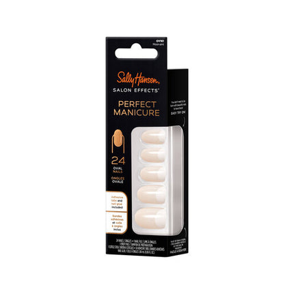 Sally Hansen Salon Effects Perfect Manicure 24 Oval Press On Nails Moon-Ami
