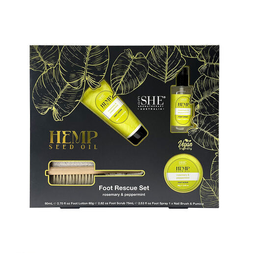 SHE Hemp Foot Rescue Set - Rosemary & Peppermint