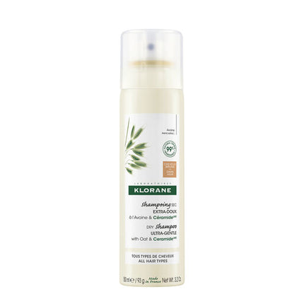 Klorane Dry Shampoo with Oat & Ceramide Dark Hair Tinted 150ml - All Hair Types