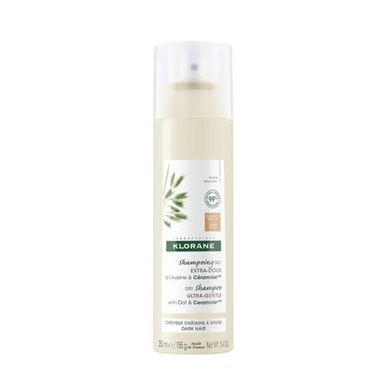 Klorane Dry Shampoo with Oat & Ceramide Dark Hair Tinted 250ml - All Hair Types