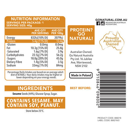 Go Natural Sesame Crisp 40g