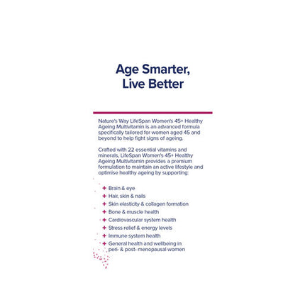 Nature's Way LifeSpan Women's 45+ Healthy Ageing Multivitamin 60s