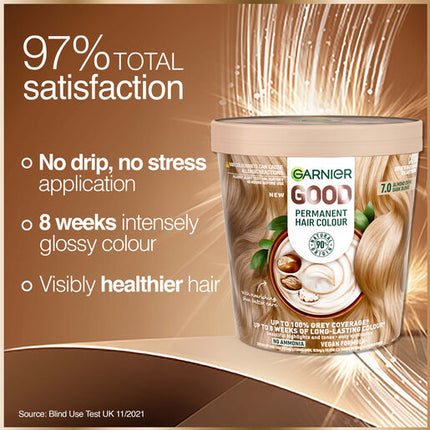 Garnier Good Permanent Hair Colour 7.0 Almond Crème Dark Blonde