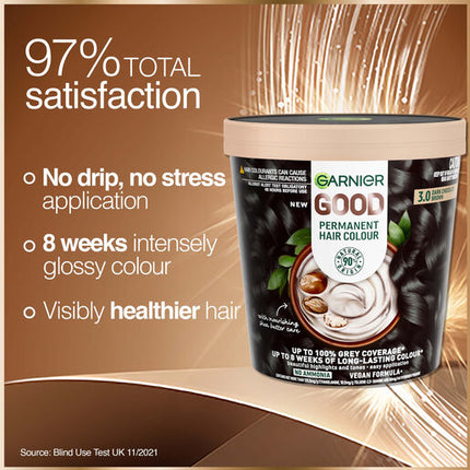 Garnier Good Permanent Hair Color 3.0 Dark Chocolate Brown