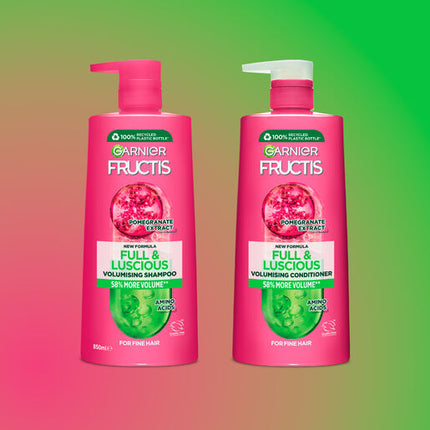 Garnier Fructis Full & Luscious Shampoo 850ml for Thicker Hair