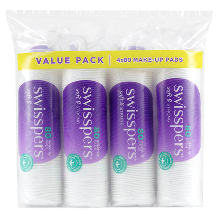 Swisspers Make-Up Pads 4 X 80's