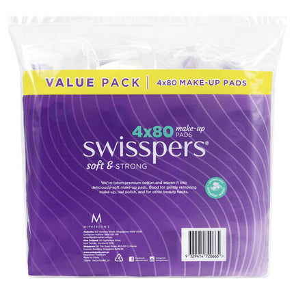 Swisspers Make-Up Pads 4 X 80's