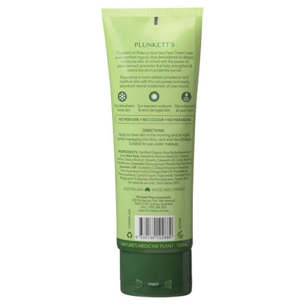 Plunkett's Hi-Potency Aloe Vera Face Cream 100mL