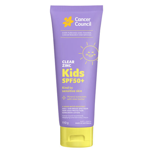 Cancer Council Clear Zinc Kid SPF50+110g