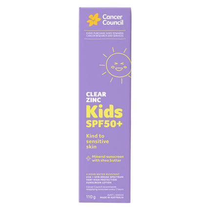 Cancer Council Clear Zinc Kid SPF50+110g