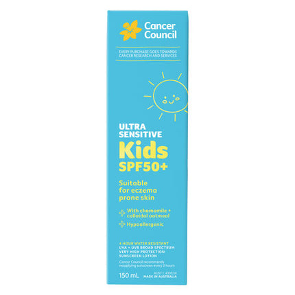 Cancer Council Ultra Sensitive Kids SPF 50+ 150ml