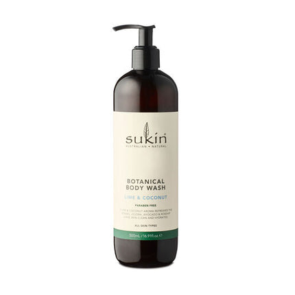 Sukin Botanical Body Wash Lime & Coconut 500ml