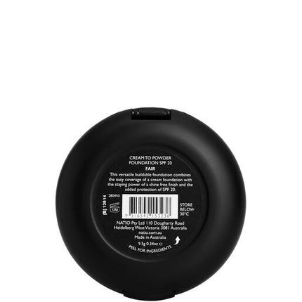 Natio Cream To Powder Foundation SPF 20 Fair