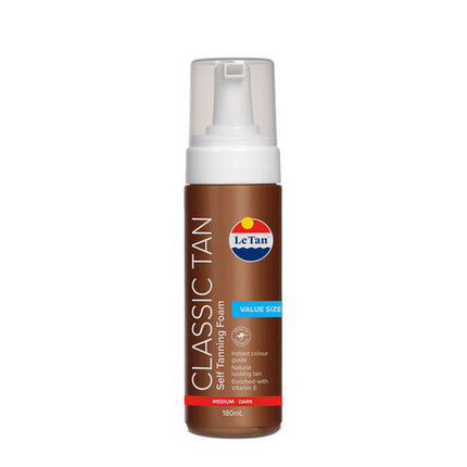 Le Tan Classic Tan Self Tanning Foam Medium/Dark 180mL