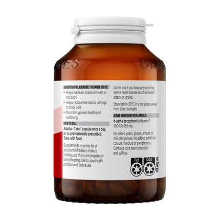 Blackmores Vitamin E 500 IU Capsules 150