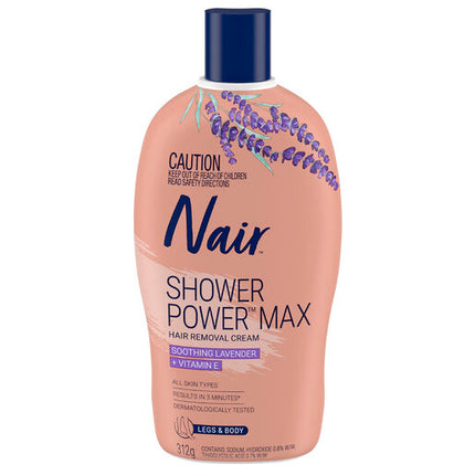 Nair Shower Power Max Hair Removal Cream Coarse Hair Legs & Body 312g