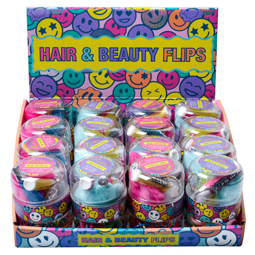 Smiley Hair & Beauty Flip Tub Display 16pcs