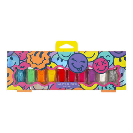 Smiley Nail Polish Set 10pc Oil Based