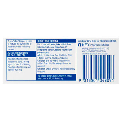 TravaCalm Ginger 30's Tablets