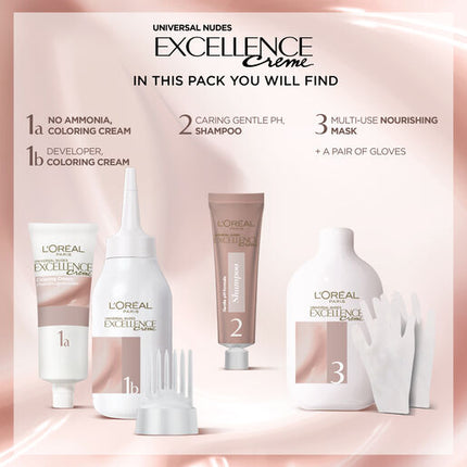 L'Oréal Paris Excellence Creme Nudes 3U Universal Dark Brown