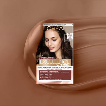 L'Oréal Paris Excellence Creme Nudes 3U Universal Dark Brown