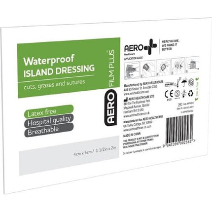 Aerofilm Plus Waterproof Island Dressing 10X12Cm