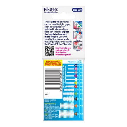 Piksters Interdental Size 000 Navy 10pk