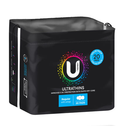U By Kotex Ultra Thin Regular Wing Bulk Pack 20
