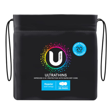 U By Kotex Ultra Thin Regular Wing Bulk Pack 20